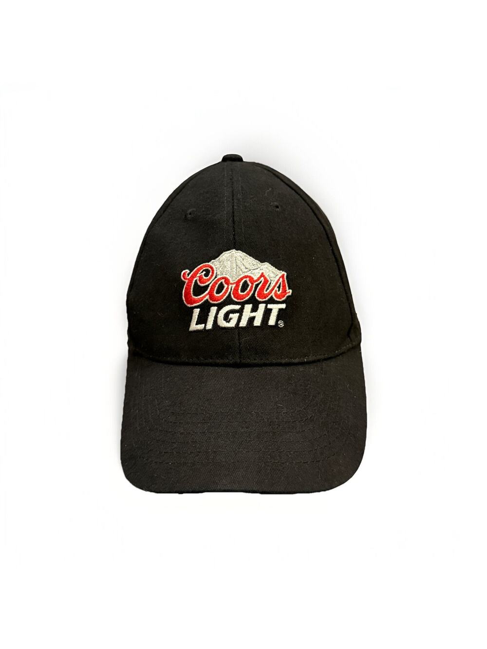 Acme Mens Black Coors Light Beer Adjustable Strapback Hat Baseball Cap